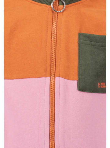 Blue Seven Sweatjacke in Rosa/ Orange