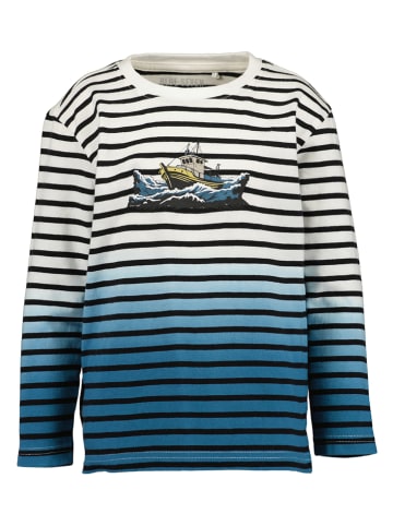 Blue Seven Longsleeve blauw/wit