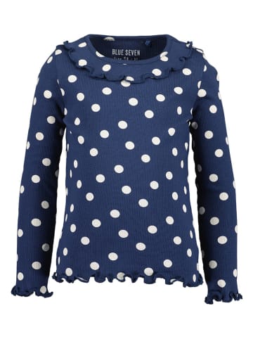 Blue Seven Longsleeve donkerblauw/wit