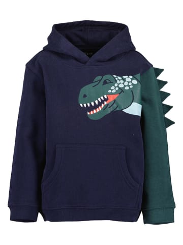Blue Seven Hoodie in Dunkelblau/ Grün
