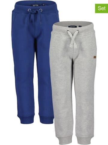 Blue Seven 2er-Set: Sweathose in Dunkelblau/ Grau