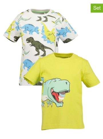 Blue Seven 2-delige set: shirts geel/kaki/meerkleurig