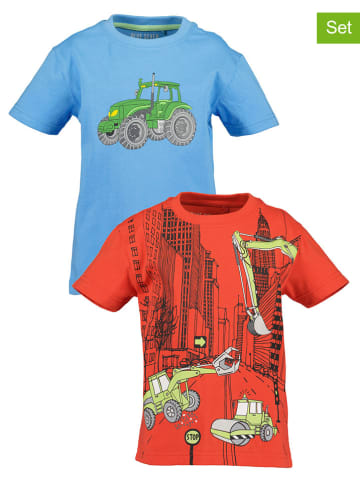 Blue Seven Koszulki (2 szt.) w kolorze czerwonym i niebieskim