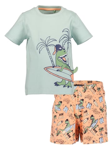 Blue Seven Piżama w kolorze turkusowo-pomarańczowym