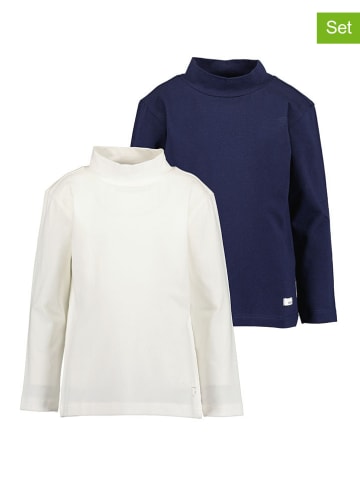 Blue Seven 2-delige set: longsleeves donkerblauw/wit