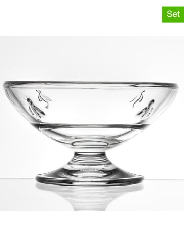 La Rochère France 6-delige set: ijsbekers "Abeille" transparant - 200 ml