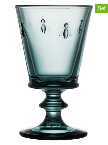 La Rochère France 6-delige set: wijnglazen "Abeille" blauw - 240 ml