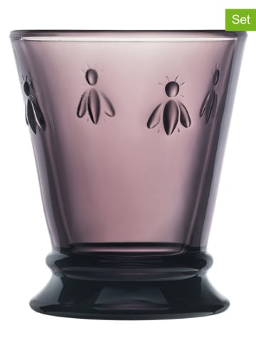 La Rochère France Szklanki (6 szt.) "Abeille" w kolorze fioletowym - 260 ml