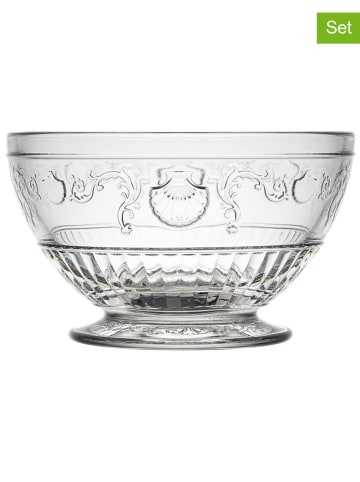 La Rochère France 6-delige set: kommen "Versailles" transparant - Ø 13,8 cm