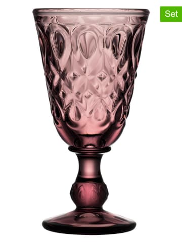 La Rochère France Kieliszki (6 szt.) "Lyonnias" w kolorze jasnoróżowym do wina - 230 ml