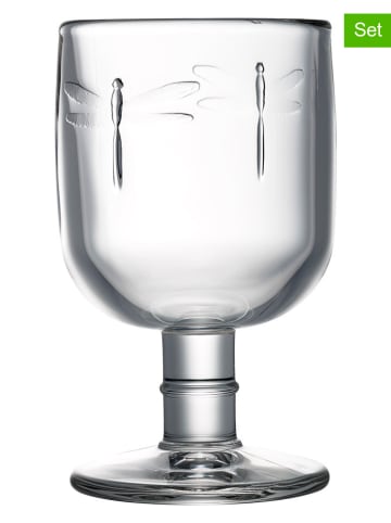 La Rochère France 6er-Set: Wassergläser "Libellules" in Transparent - 280 ml