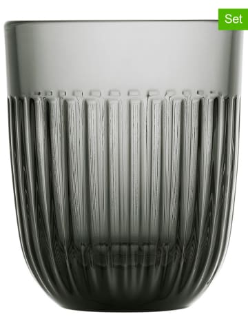 La Rochère France 6er-Set: Gläser "Ouessant" in Anthrazit - 260 ml