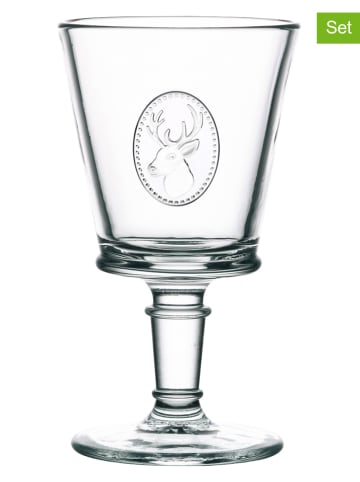 La Rochère France 6er-Set: Weingläser "Alpin Deer" in Transparent - 260 ml