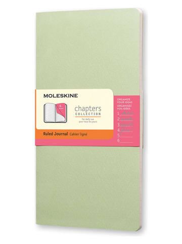 Moleskine Notatnik "Chapter Journals" w kolorze jasnozielonym - 7,5 x 14 cm