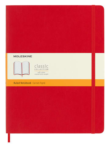 Moleskine Liniertes Notizbuch in Rot - (B)19 x (H)25 cm