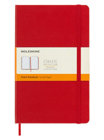 Moleskine Liniertes Notizbuch in Rot - (B)13 x (H)21 cm