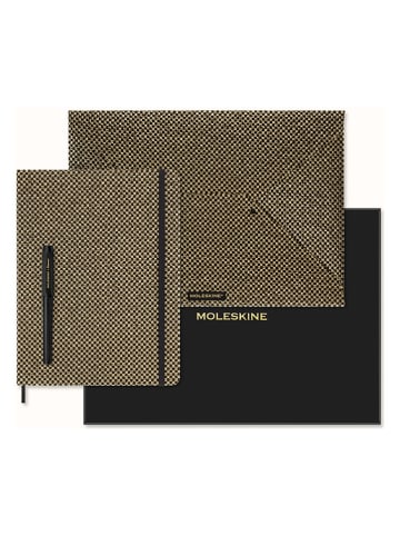 Moleskine 3-delige geschenkset "Hol Shine" goudkleurig