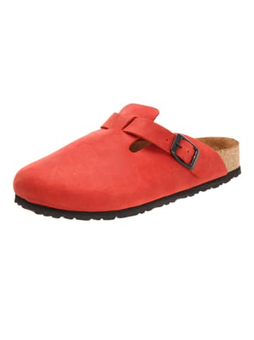 Comfortfusse Skórzane chodaki w kolorze czerwonym