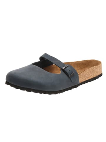 Comfortfusse Skórzane chodaki w kolorze granatowym