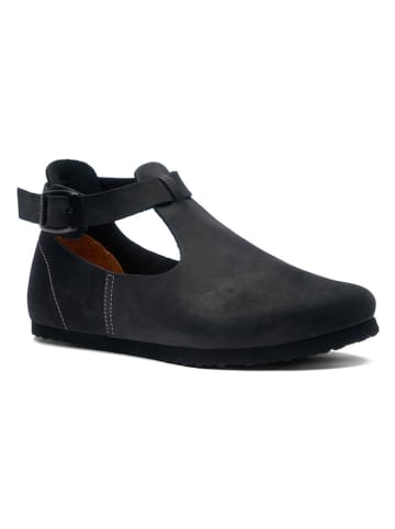 Comfortfusse Leder-Ballerinas in Schwarz