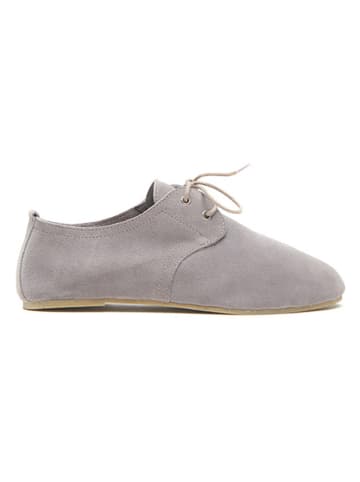 Comfortfusse Skórzane trzewiki "Stella" w kolorze szarym