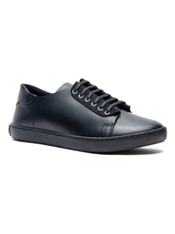 Comfortfusse Leder-Sneakers in Schwarz