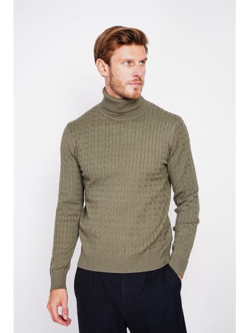 William de Faye Rollkragenpullover in Khaki