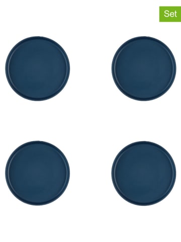 Björn 4-delige set: bijgerechtborden "Scandi" donkerblauw - Ø 16,5 cm
