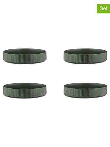 Björn Talerze głębokie (4 szt.) "Scandi" w kolorze oliwkowym - Ø 21,5 cm