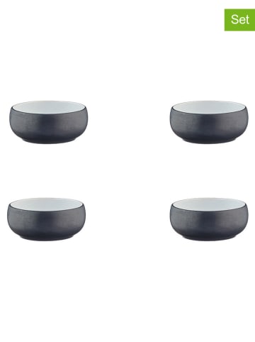 Björn 4-delige set: serveerkommen "Gourmet" zwart/wit - Ø 12 cm
