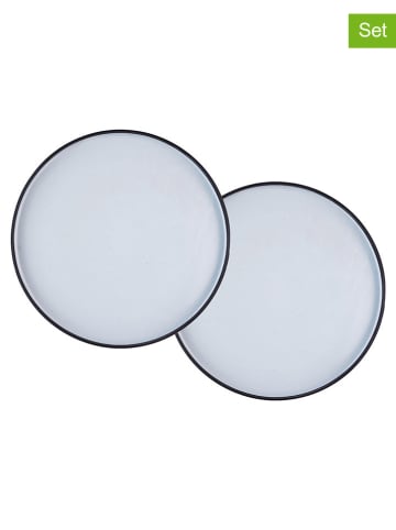 Björn 2-delige set: serveerborden "Gourmet" zwart/wit - Ø 33 cm