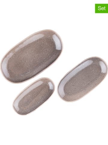 Björn 3er-Set: Servierplatten "Stellar" in Taupe