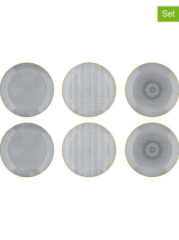 Björn 6er-Set: Speiseteller "Eclipse" in Grau - Ø 26 cm