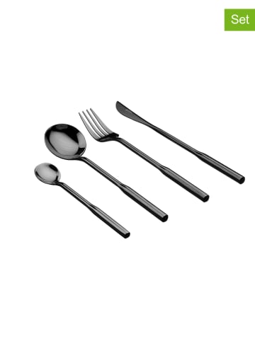 Björn 24tlg. Edelstahl-Besteckset "Abel" in Schwarz