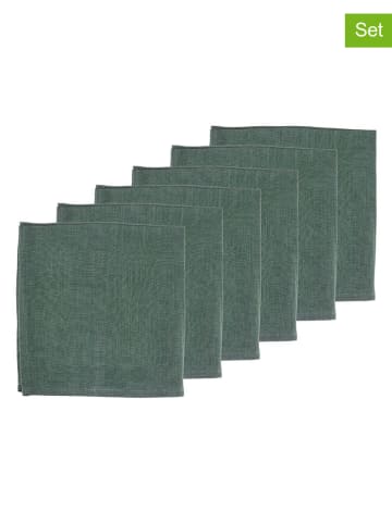 Björn 6-delige set: servetten groen - (L)40 x (B)40 cm