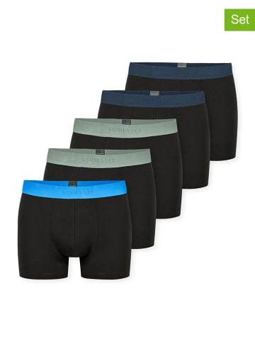 Schiesser 5-delige set: boxershorts zwart