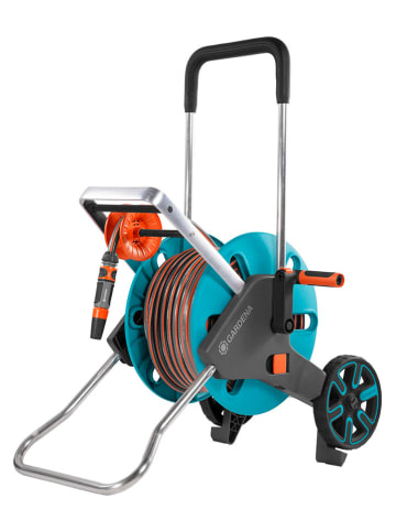 Gardena Wózek "CleverRoll M - 20 m" w kolorze błękitno-pomarańczowym na wąż