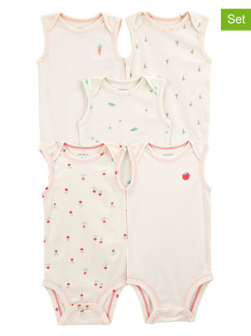 carter's 5er Set: Bodys in Creme