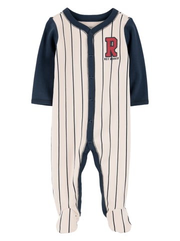 carter's Strampler in Beige/ Dunkelblau