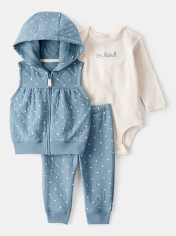 carter's 3-delige outfit lichtblauw/crème