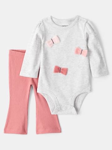 carter's 2-delige outfit lichtroze/grijs
