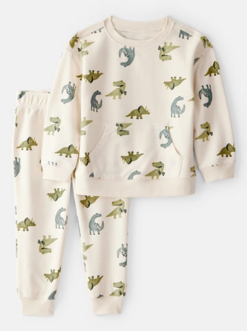 carter's 2tlg. Outfit in Creme/ Grün/ Blau