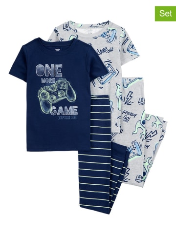 carter's 2-delige set: pyjama's donkerblauw/grijs