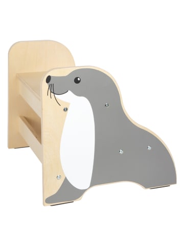 small foot Tritthocker "Seehund Wildlife" in Grau