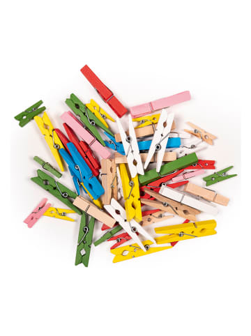 folia PAPER Holzklammern in Bunt - 48 Stück