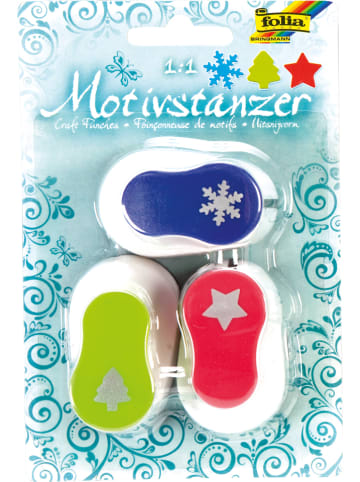 folia PAPER Motivstanzer in Bunt - 3 Stück