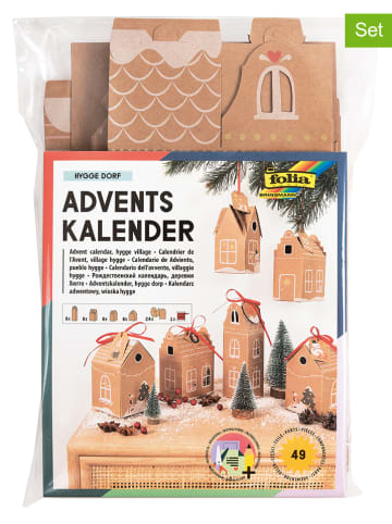 folia PAPER 49-częściowy kalendarz adwentowy w kolorze jasnobrązowym