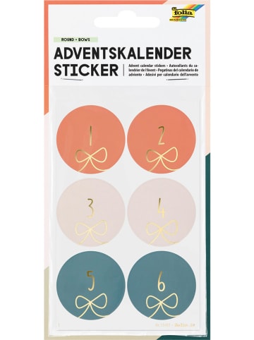 folia PAPER Adventskalendersticker "Round Bows" - ab 5 Jahren