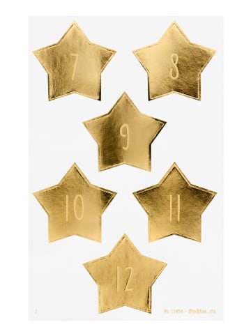 folia PAPER Naklejki do kalendarza adwentowego "Stars Gold" - 5+