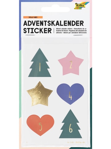folia PAPER Adventskalenderstickers "Jolly Mix" - vanaf 5 jaar